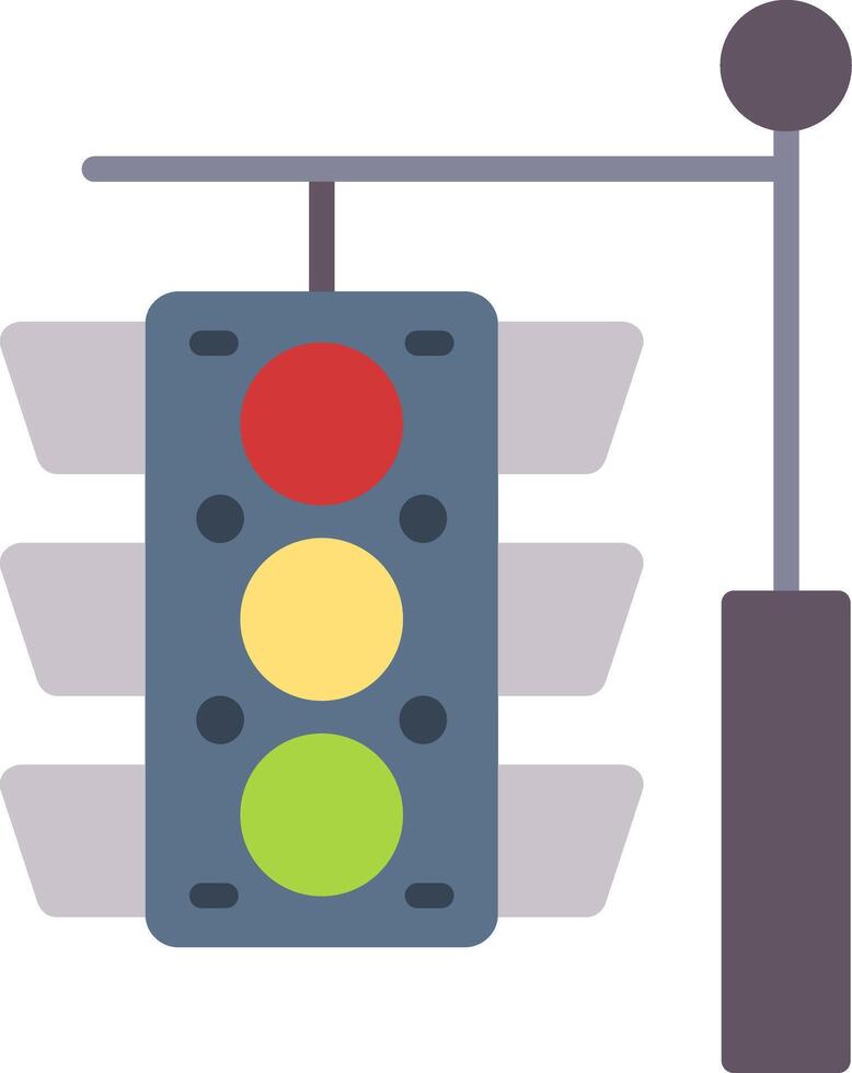 Traffic Light Flat Icon vector