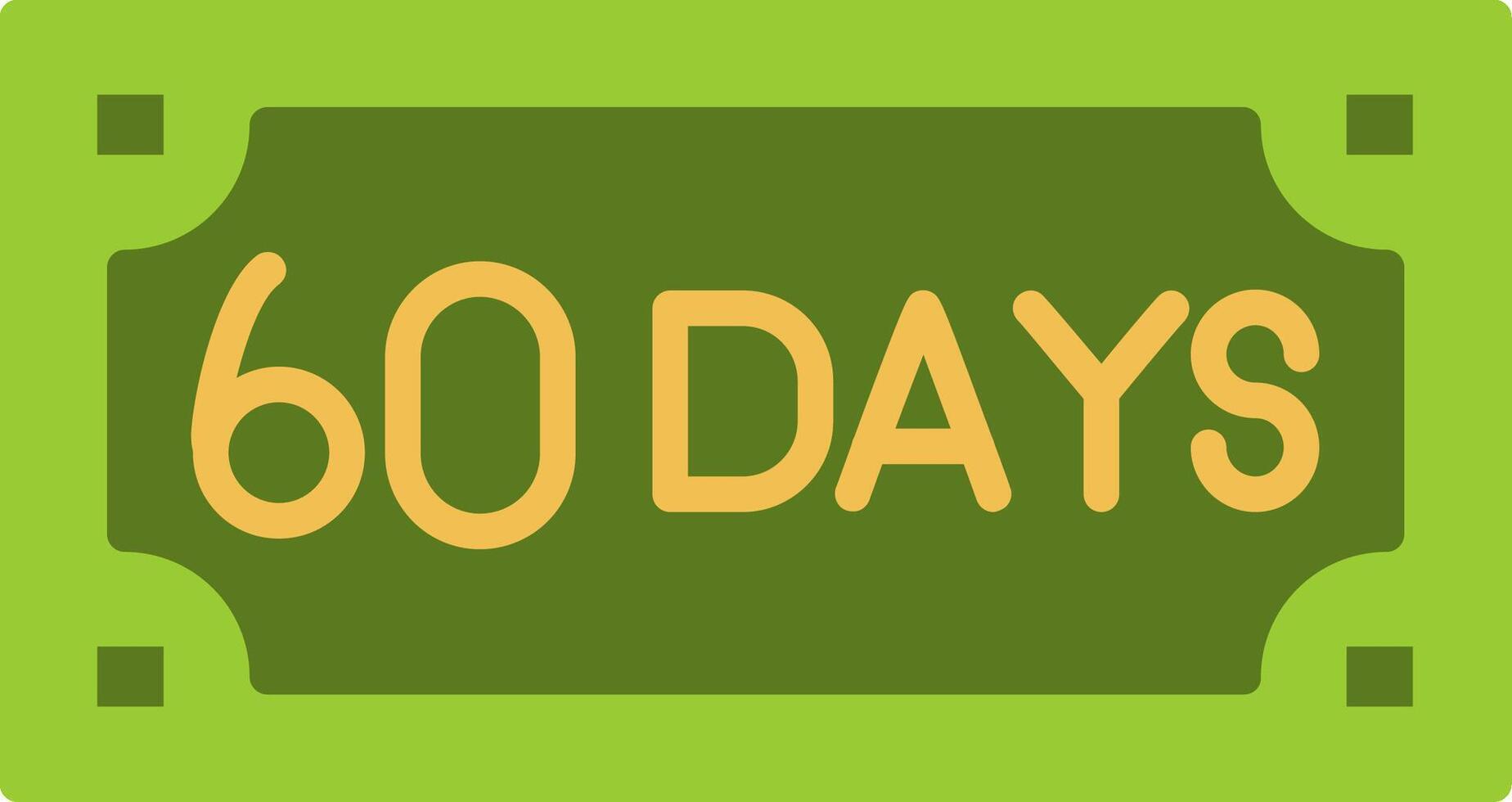 60 Days Flat Icon vector