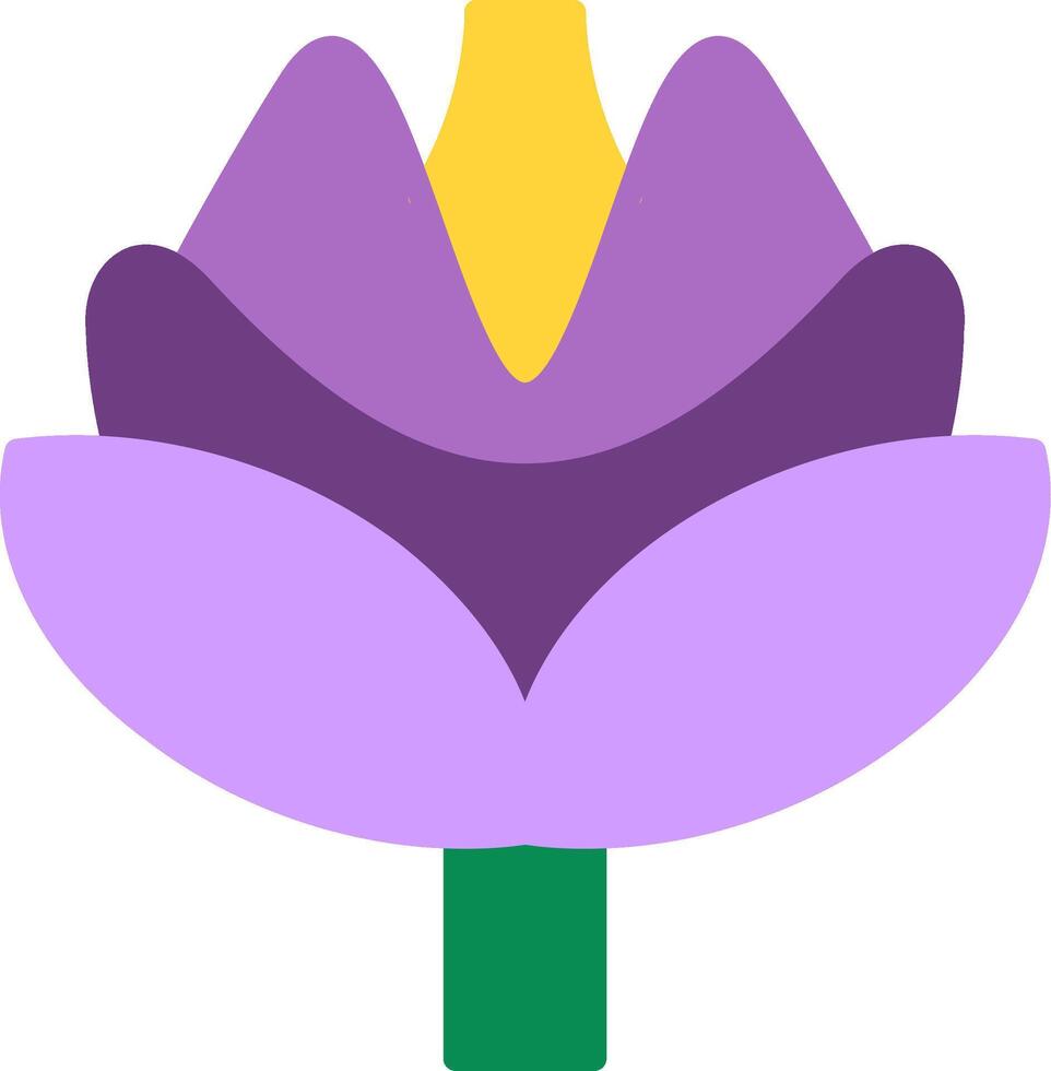Crocus Flat Icon vector