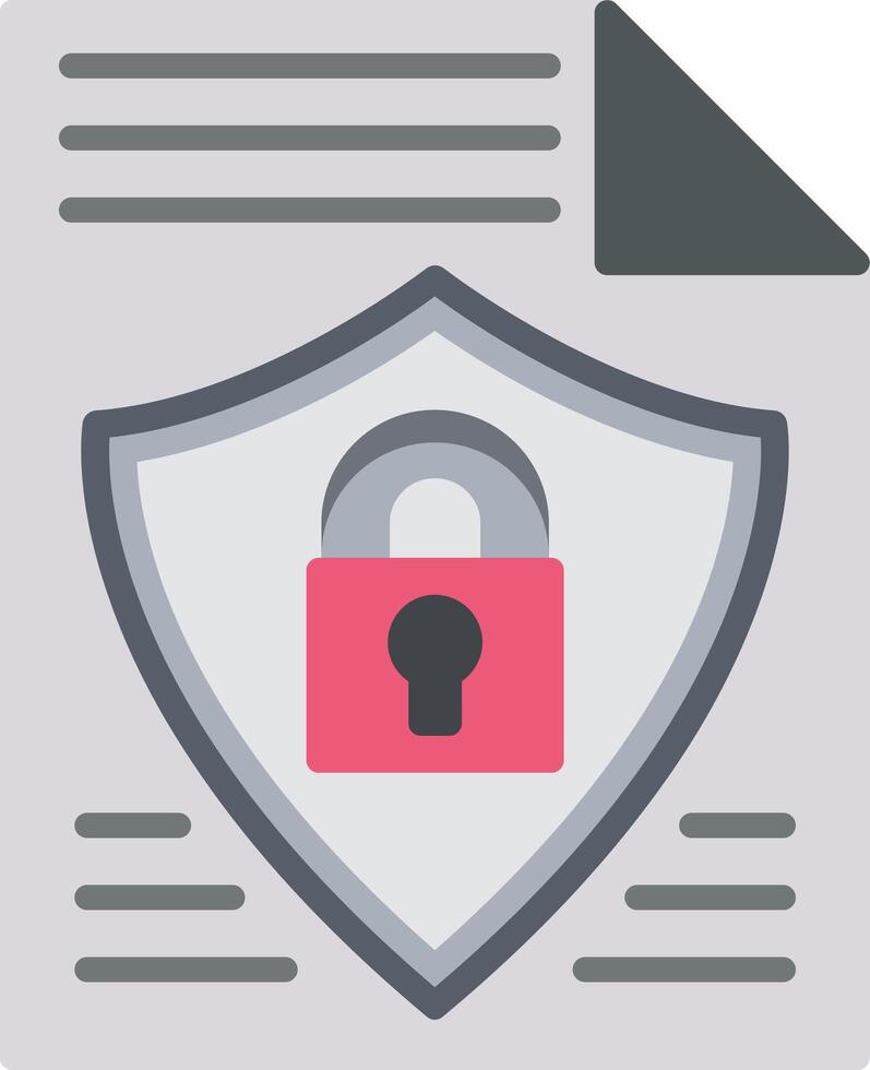 Data Privacy Flat Icon vector