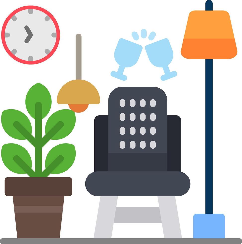 Dining Chair Flat Icon vector