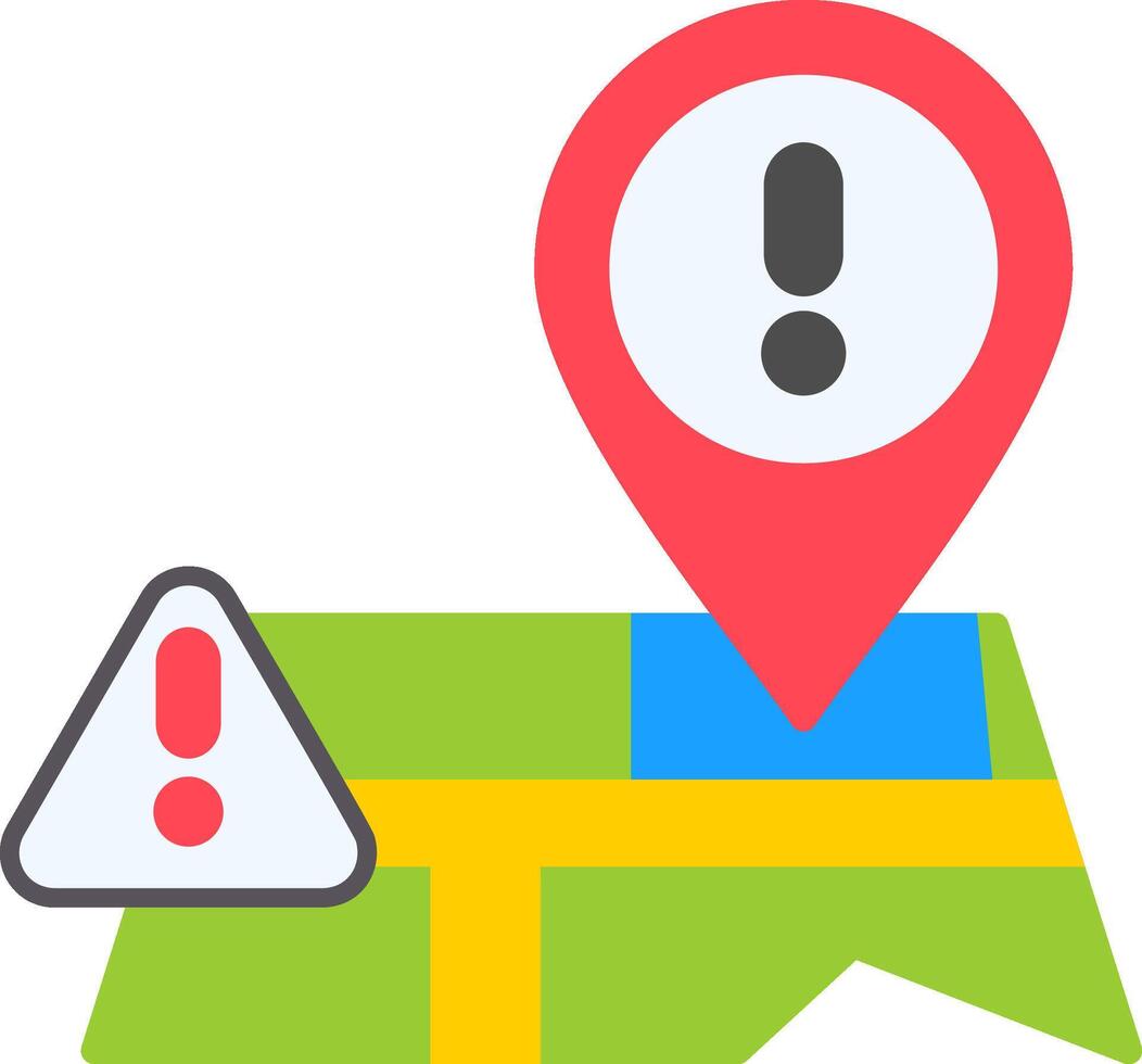 Emergency Area Flat Icon vector