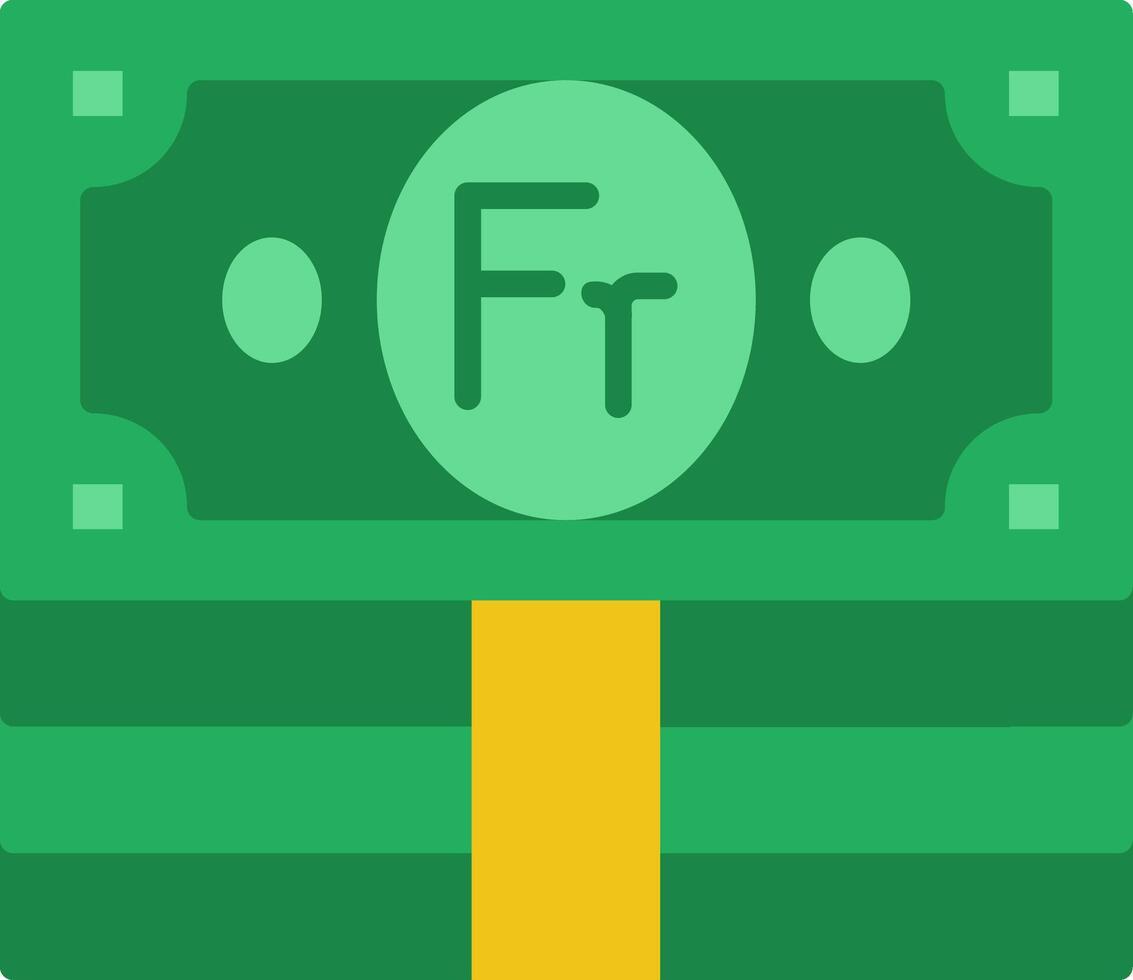 Franc Flat Icon vector