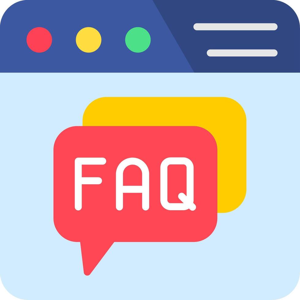 Faq Flat Icon vector