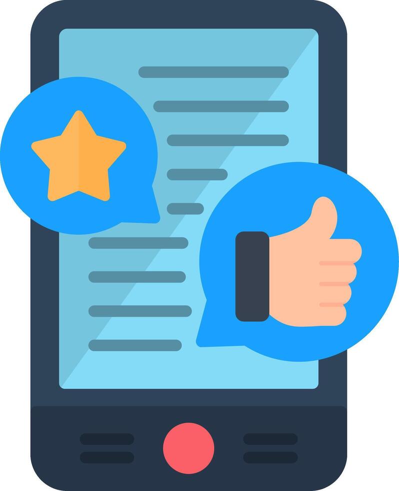 Good Review Flat Icon vector