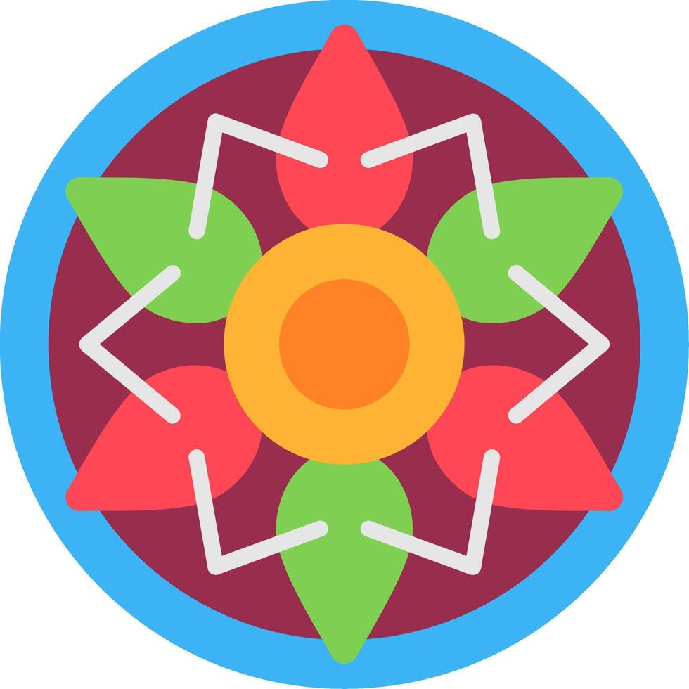 Mandala Flat Icon vector