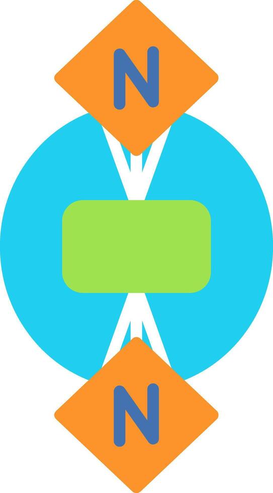 Many To Many Flat Icon vector