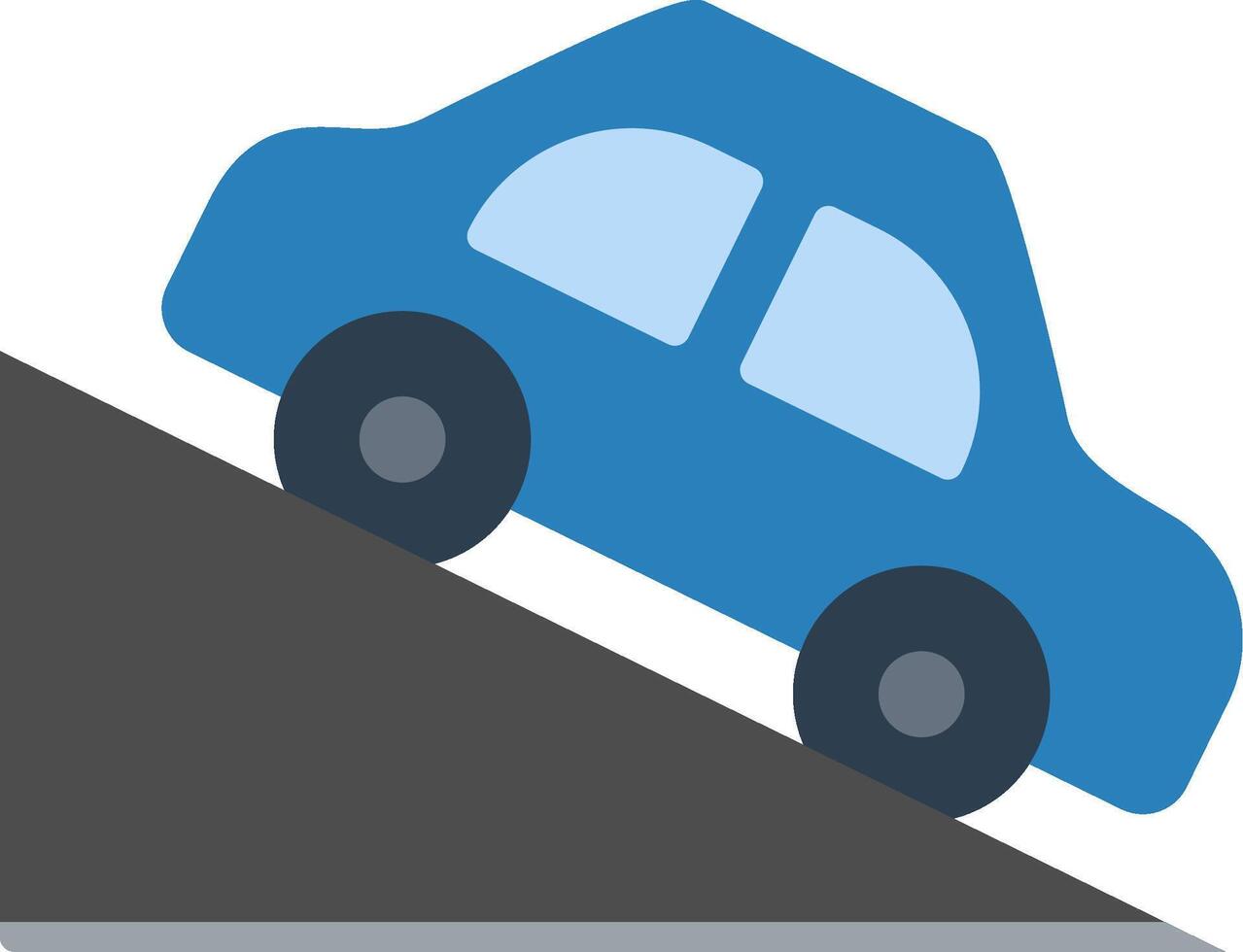 Steep Descent Flat Icon vector