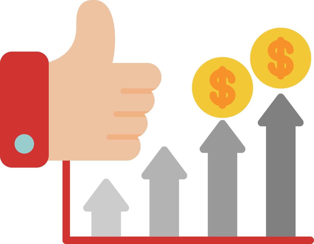 Thumb Up Flat Icon vector