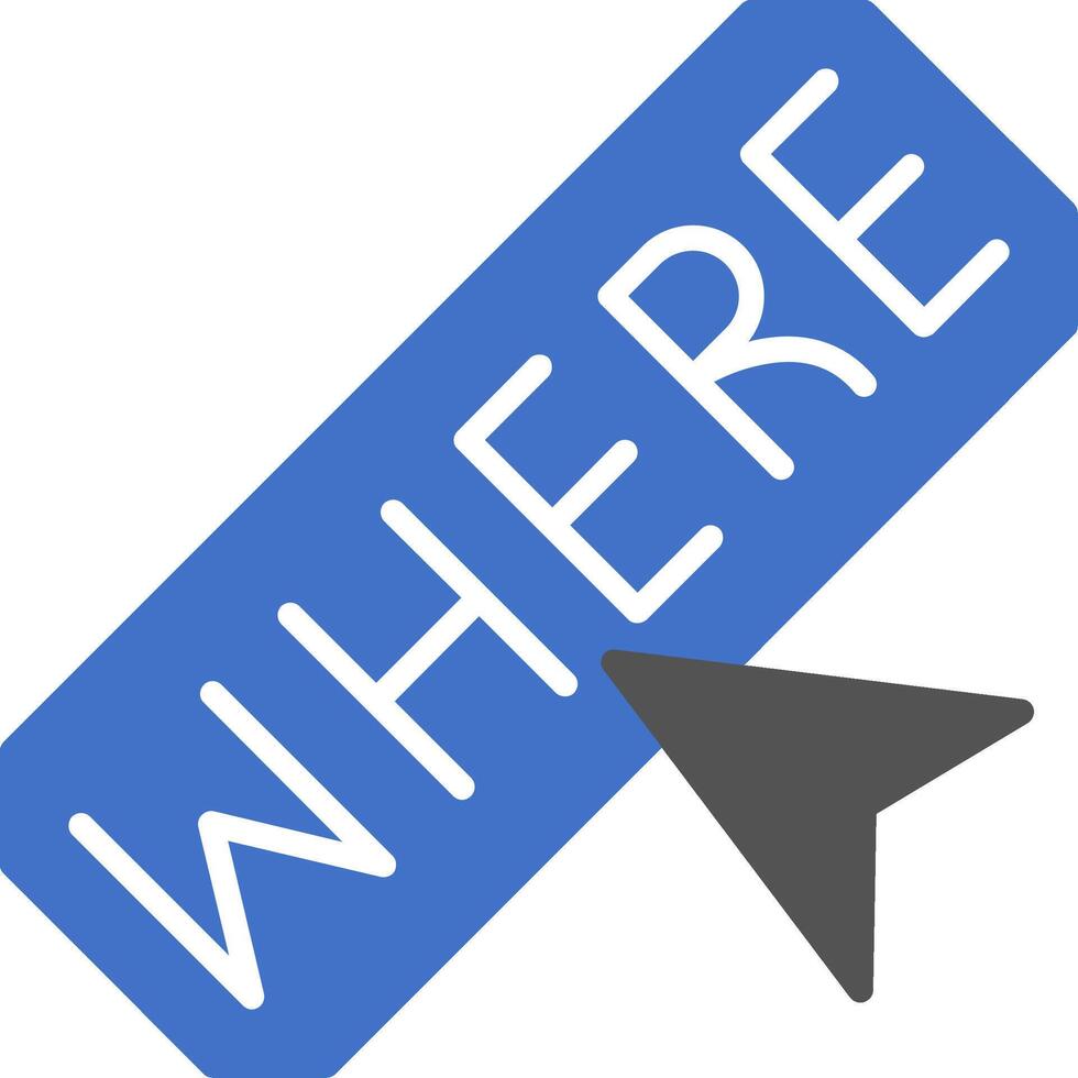 Where Flat Icon vector