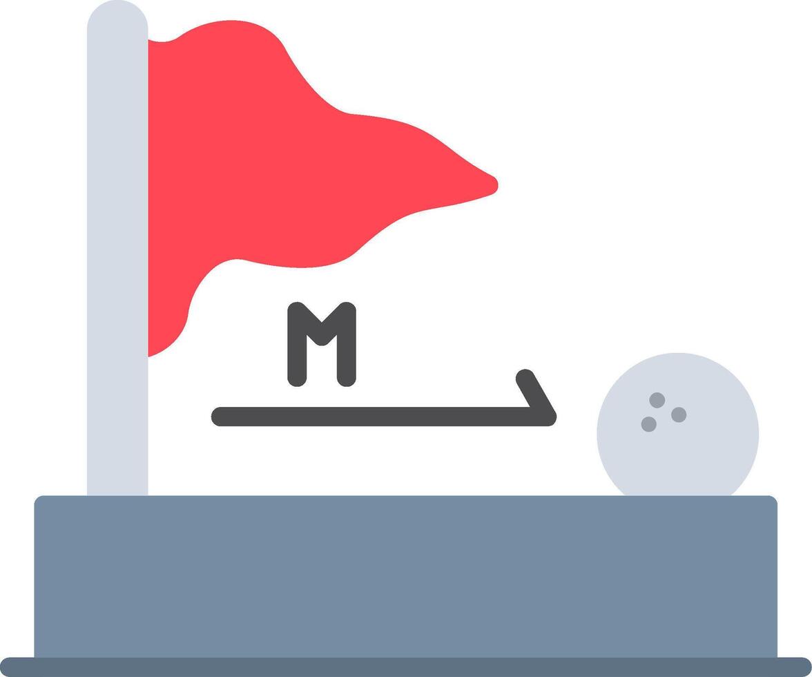 Distance Flat Icon vector
