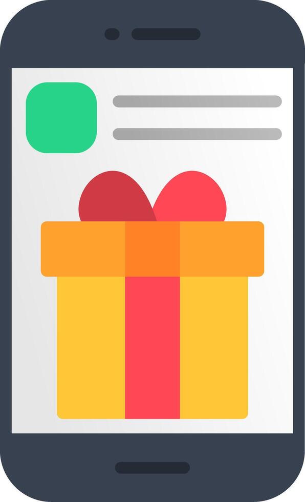 Gift Box Flat Icon vector
