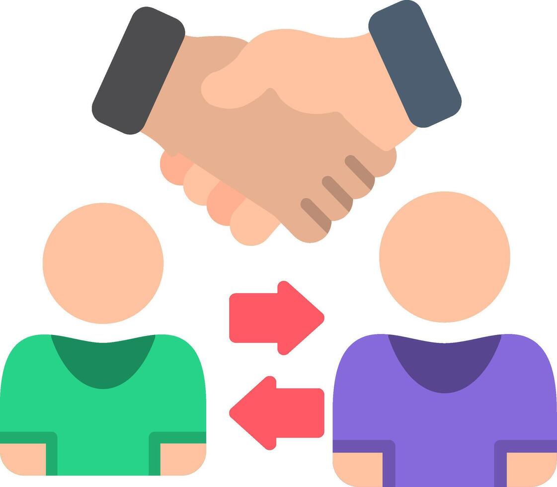 CRM Flat Icon vector