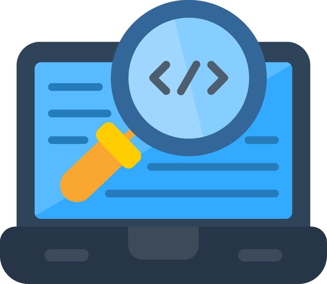 Code Flat Icon vector