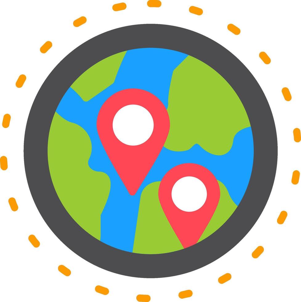 Globe Flat Icon vector
