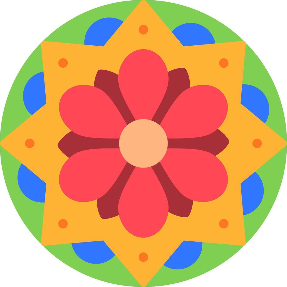 Mandala Flat Icon vector