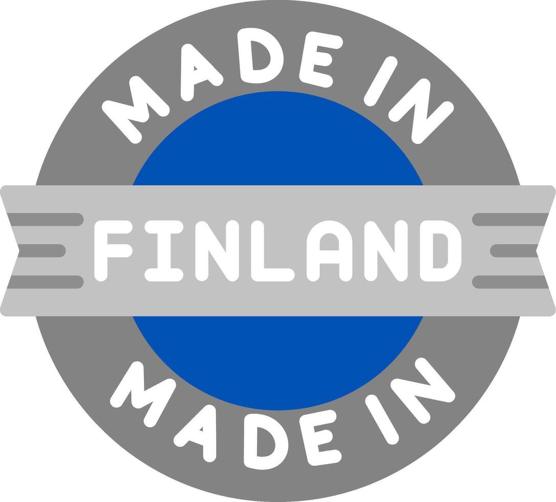 Made In Finland Flat Icon vector