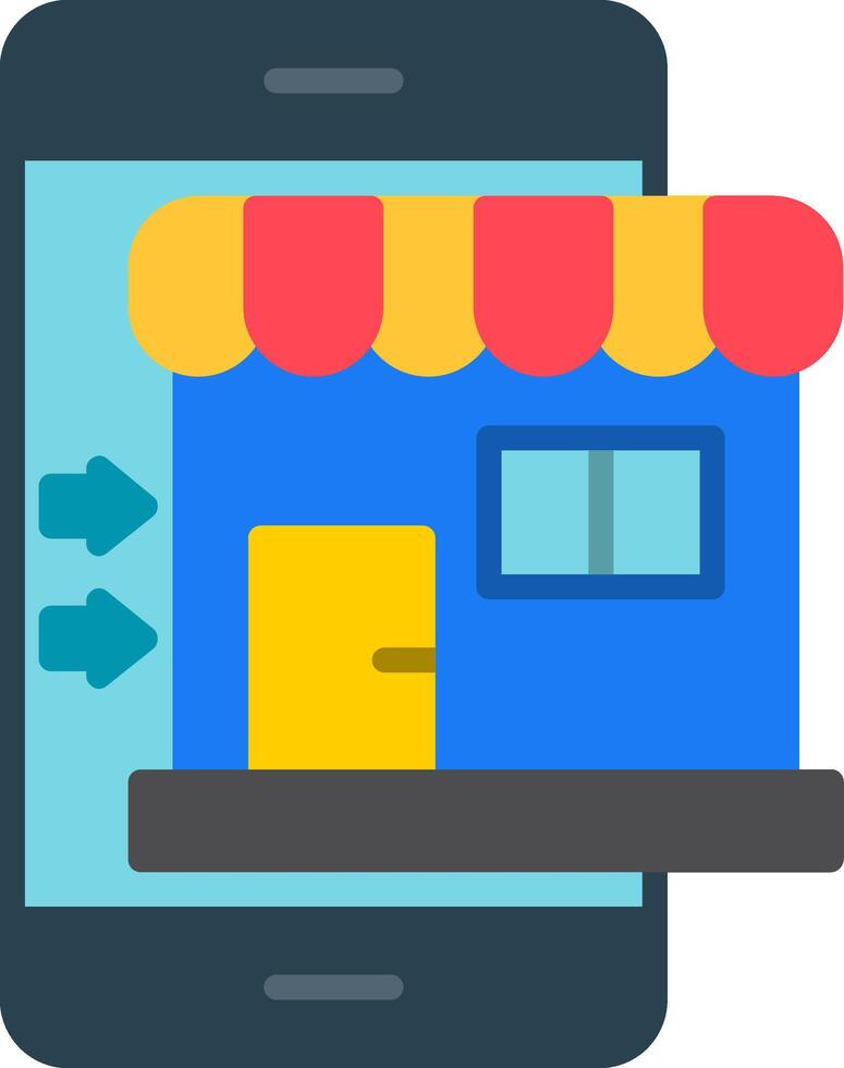 Online Shop Flat Icon vector