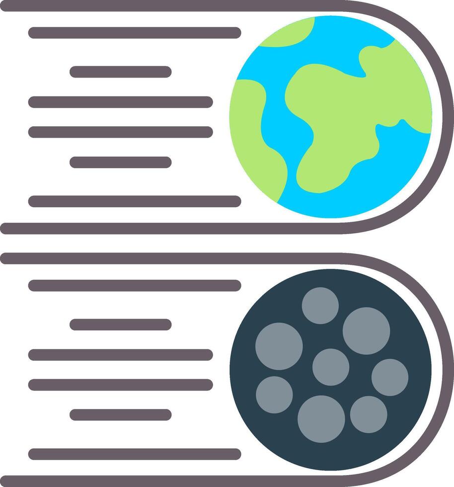Meteorite Flat Icon vector