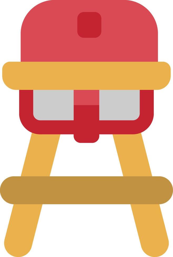Feeding Chair Flat Icon vector