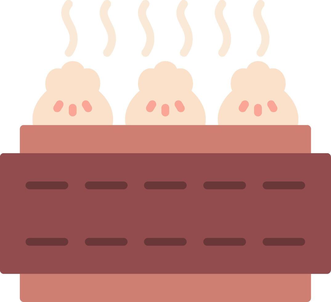 Dim Sum Flat Icon vector