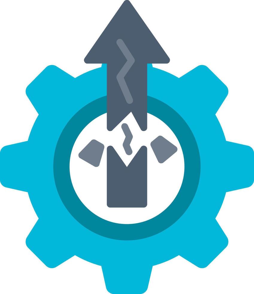 Digital Disruption Flat Icon vector