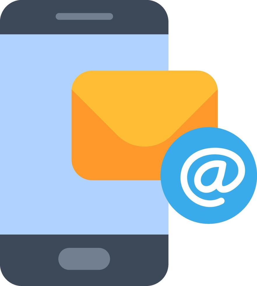 mobile Email Flat Icon vector