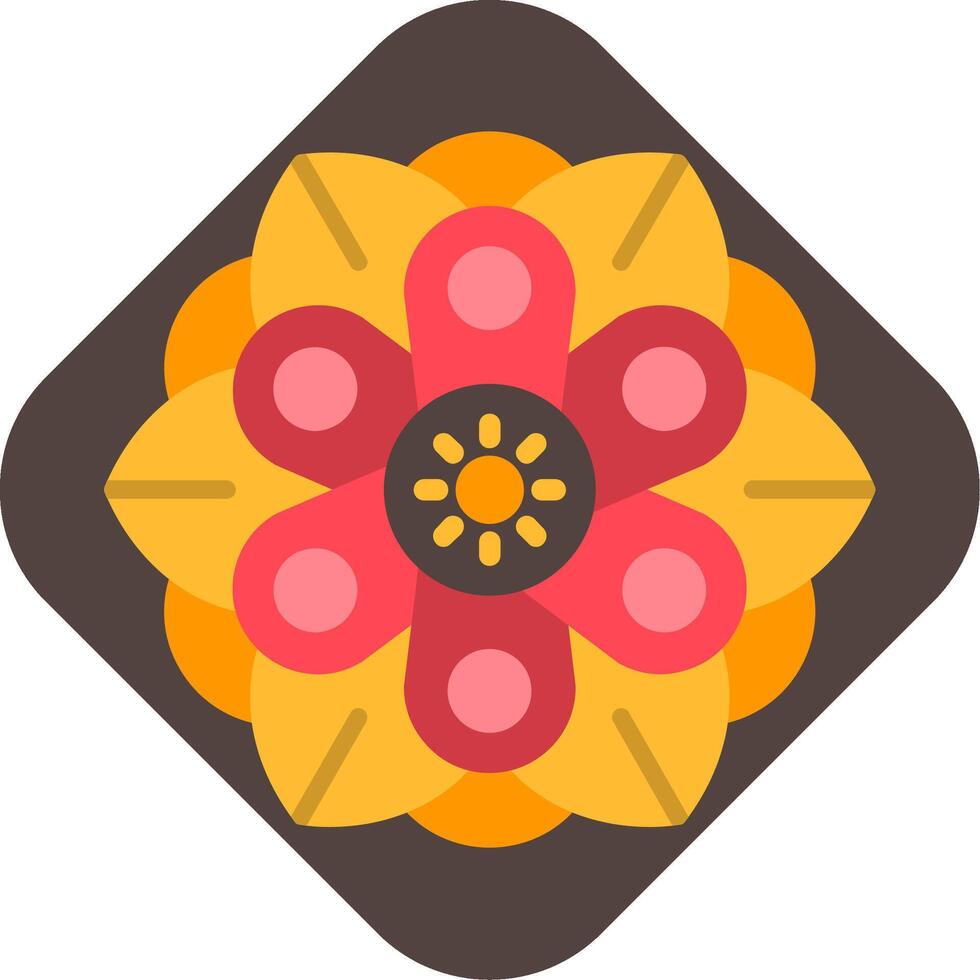 Mandala Flat Icon vector