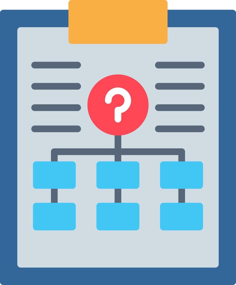 Organization Chart Flat Icon vector