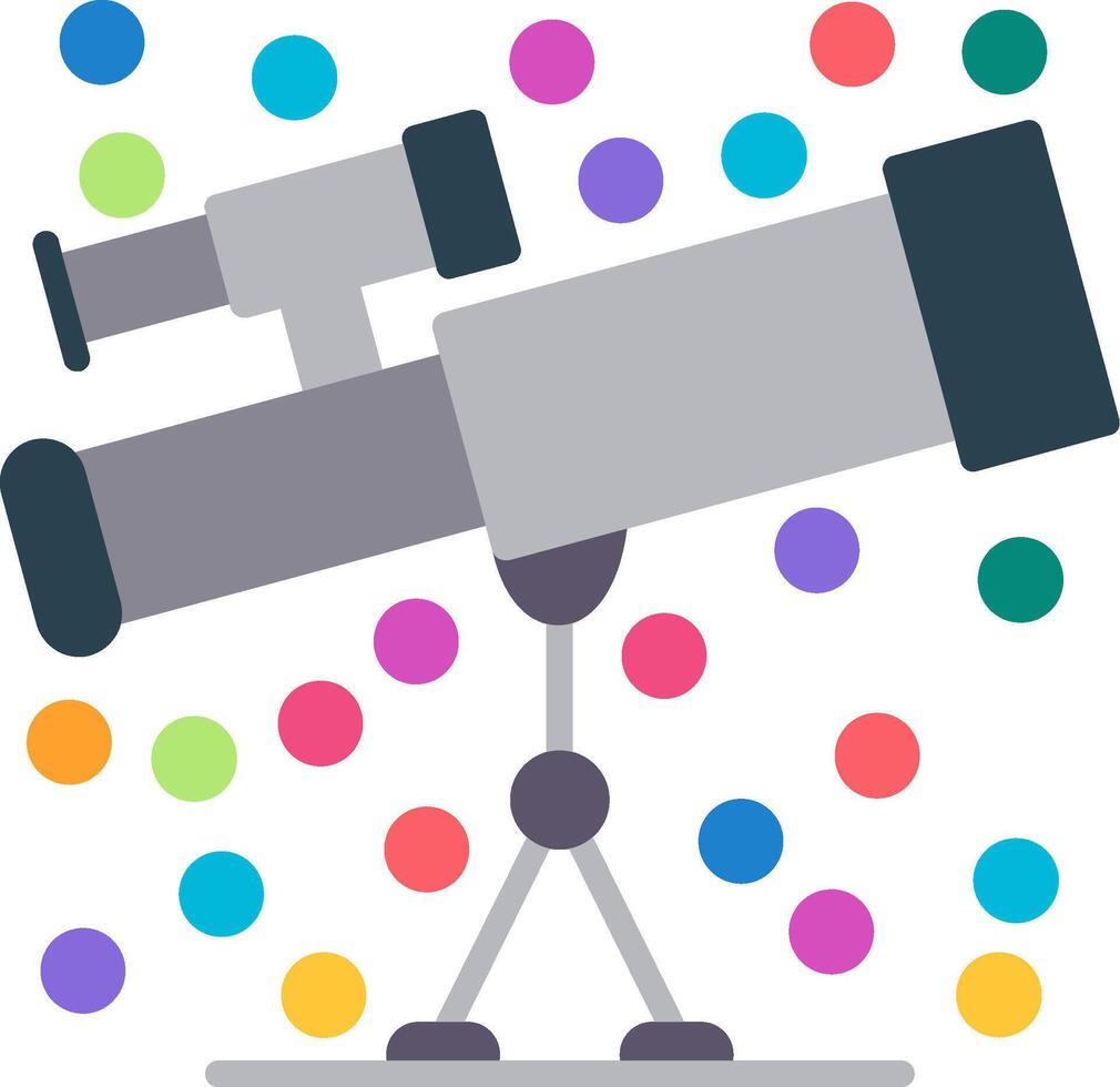 Telescope Flat Icon vector