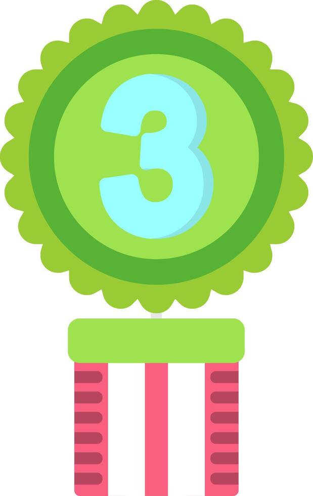 3rd Prize Flat Icon vector
