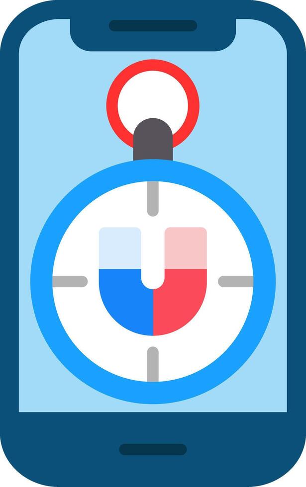 Magnetometer Flat Icon vector