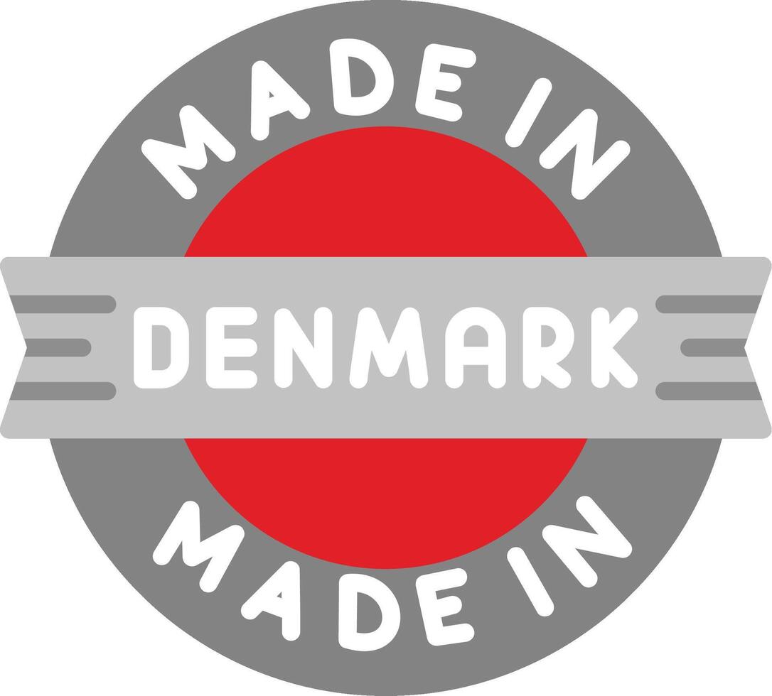 Made In Denmark Flat Icon vector