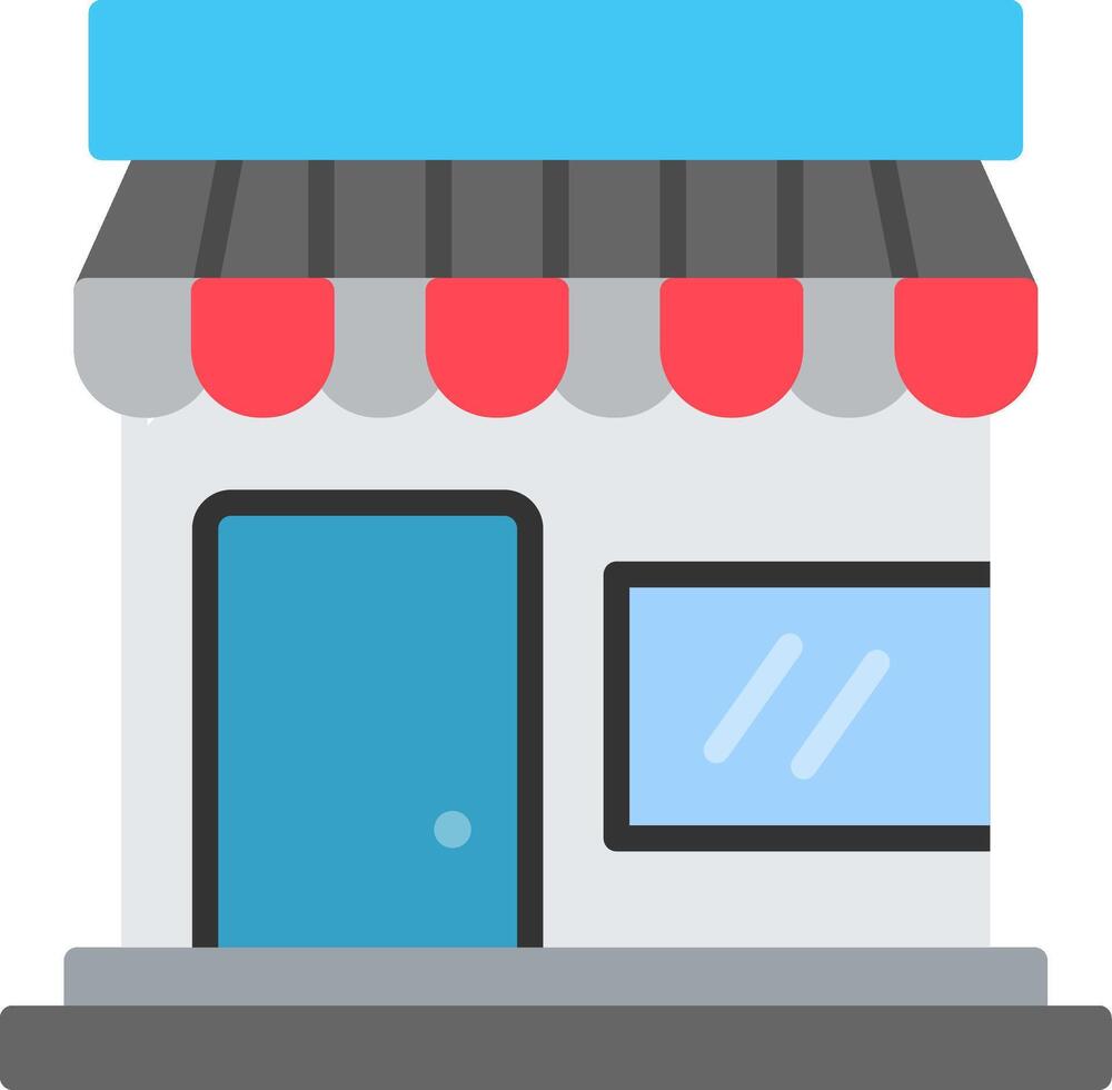 Market Flat Icon vector