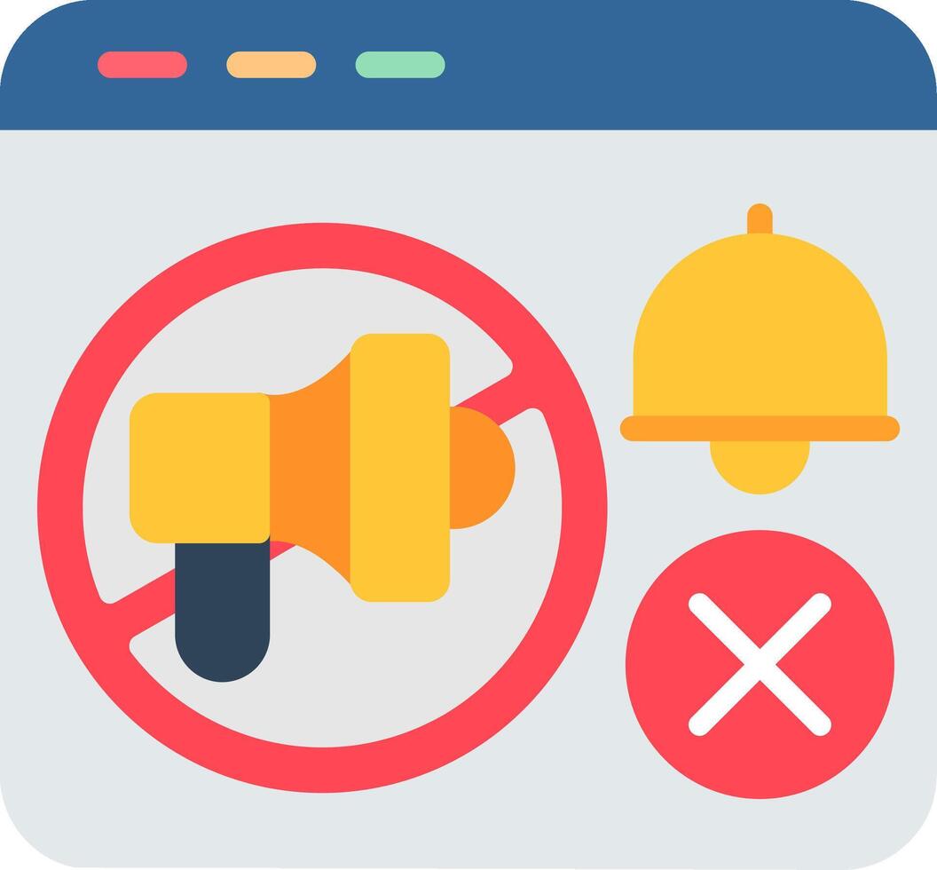 No ads Flat Icon vector