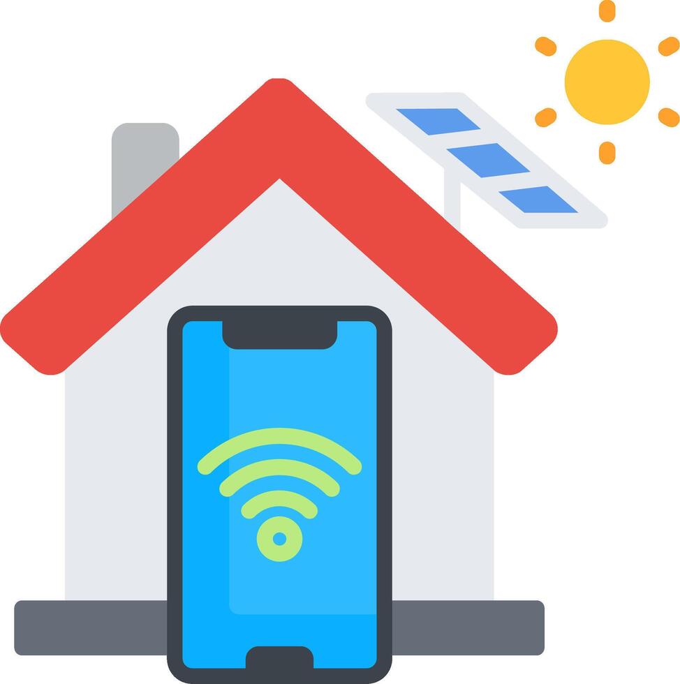 Smart Home Flat Icon vector