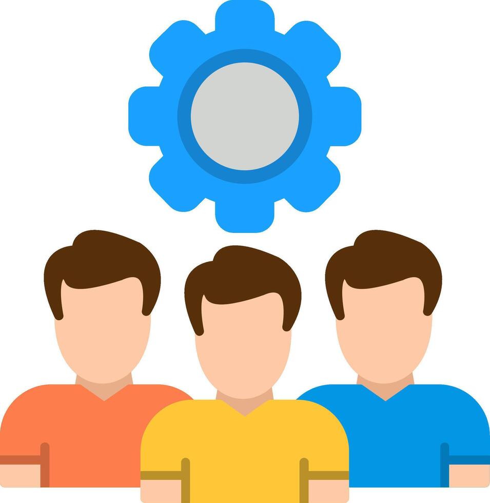 Teamwork Flat Icon vector