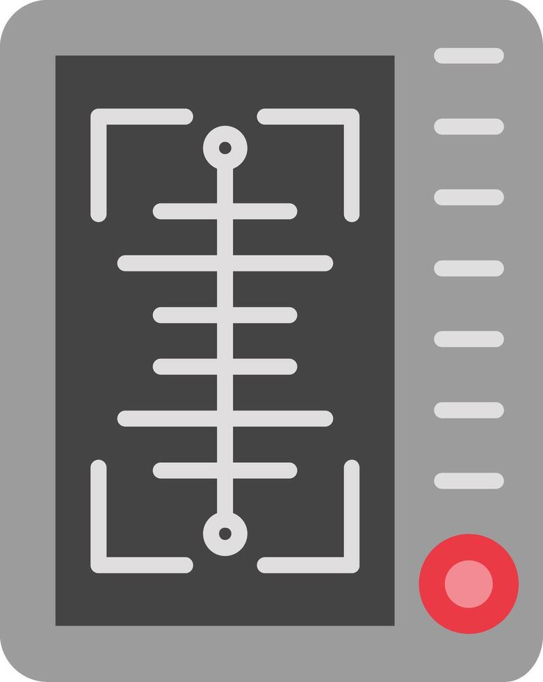X Ray Flat Icon vector