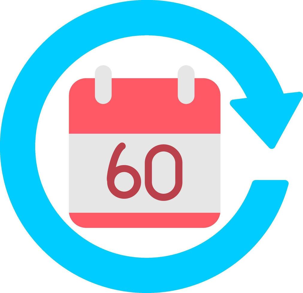 60 Days Flat Icon vector