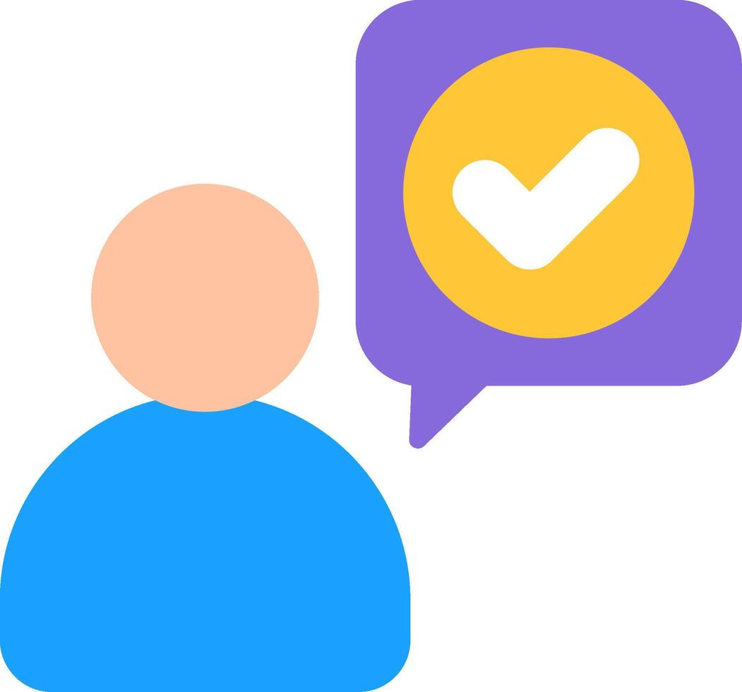 Approved Flat Icon vector