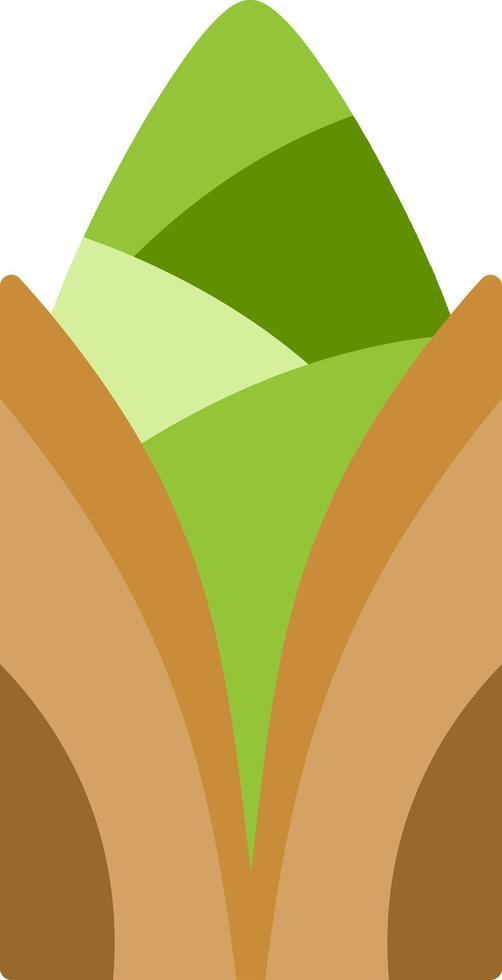 Bamboo Shoots Flat Icon vector