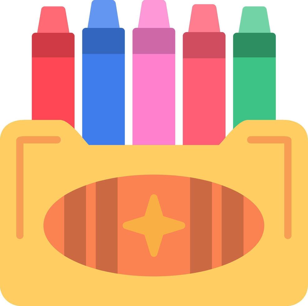 Crayon Flat Icon vector