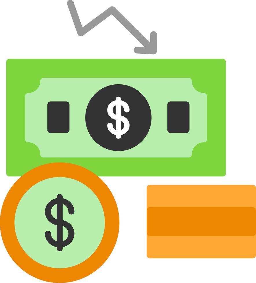 Decrease Flat Icon vector