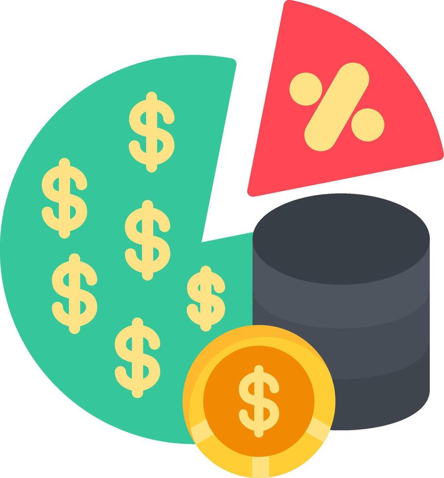 Dividends Flat Icon vector