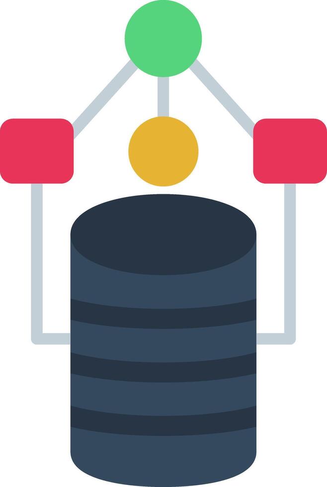 Data Model Flat Icon vector