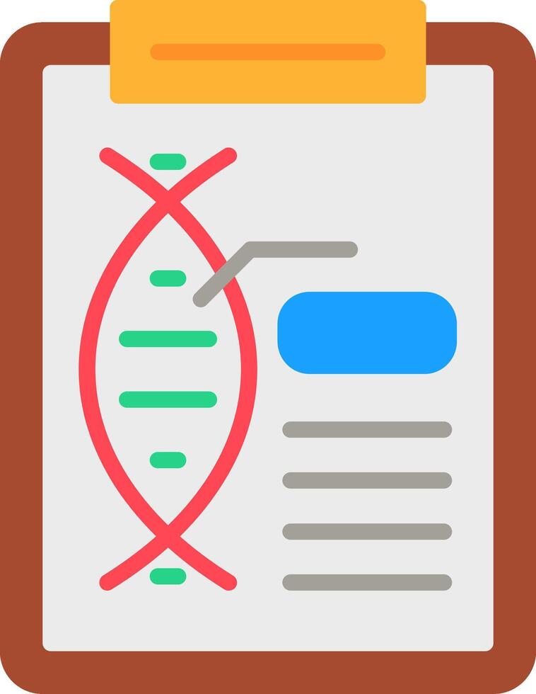 Dna Flat Icon vector