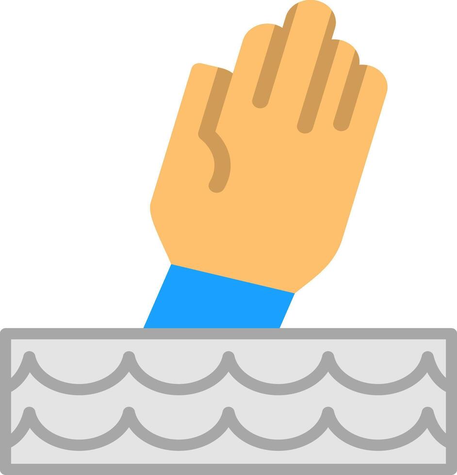 Drown Flat Icon vector
