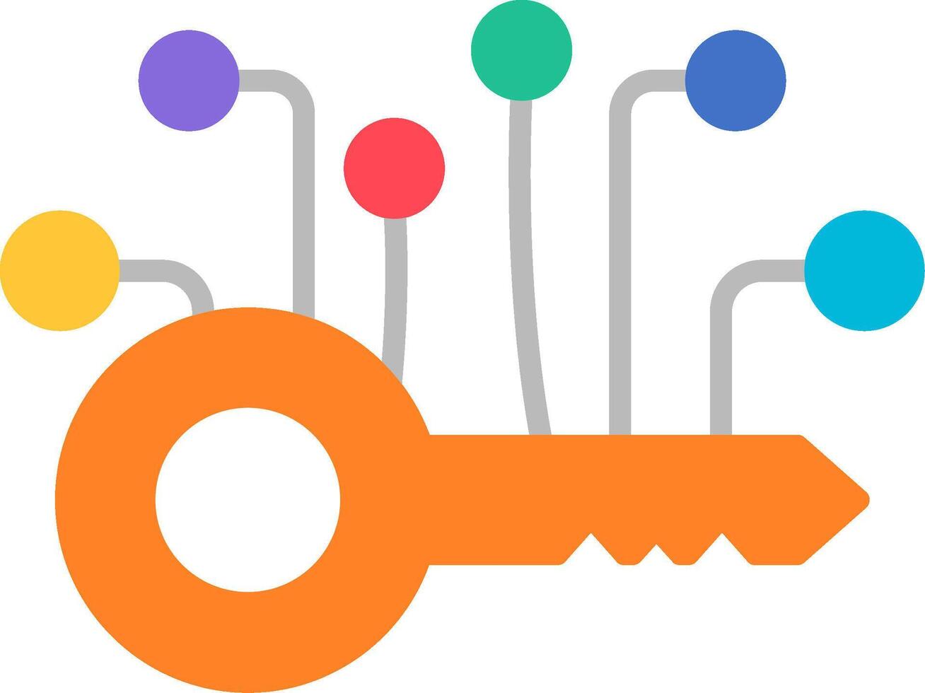 Data Encryption Flat Icon vector