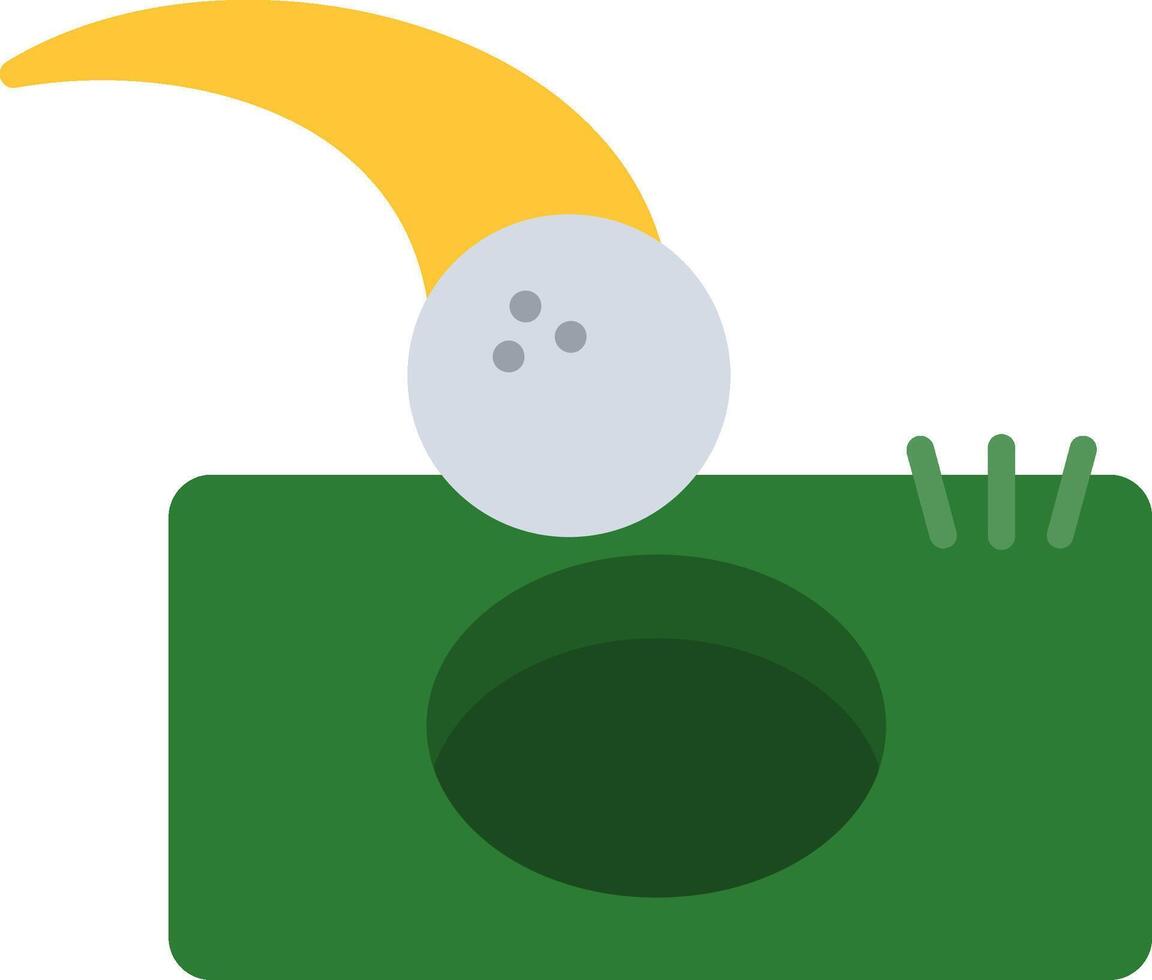 Hole In One Flat Icon vector