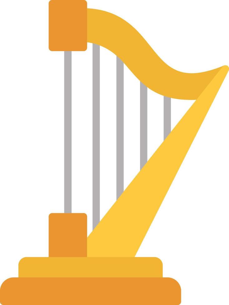 Harp Flat Icon vector